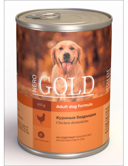 Корм Nero Gold Chicken Drumsticks для собак "Куриные бедрышки", банка, 415 г